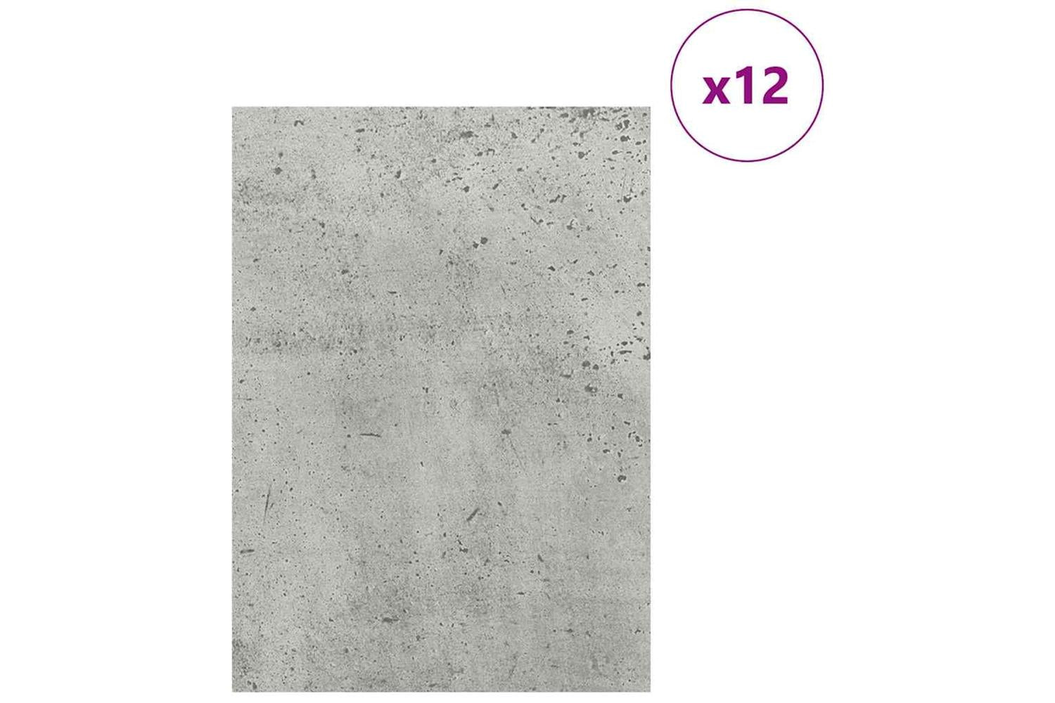 Vidaxl Decor Panels 12 Pcs Concrete Grey 30 X 42 X 027 Cm-3
