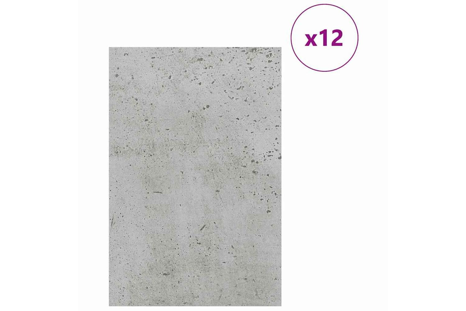 Vidaxl Decor Panels 12 Pcs Concrete Grey 40 X 60 X 027 Cm-3