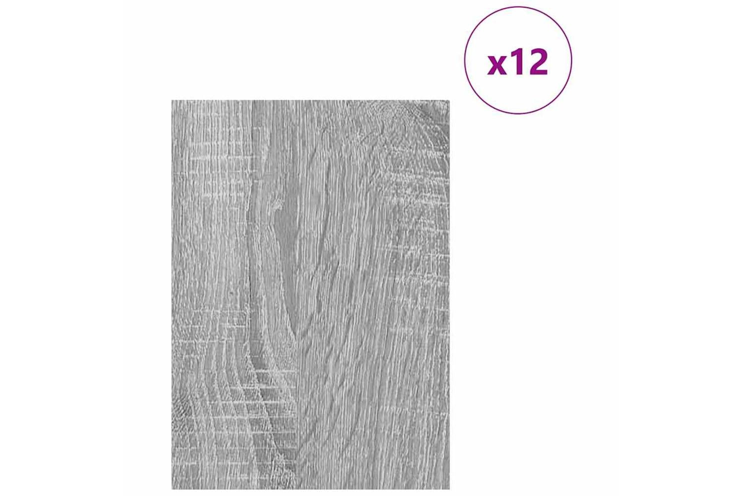 Vidaxl Decor Panels 12 Pcs Grey Sonoma 15 X 21 X 027 Cm-3