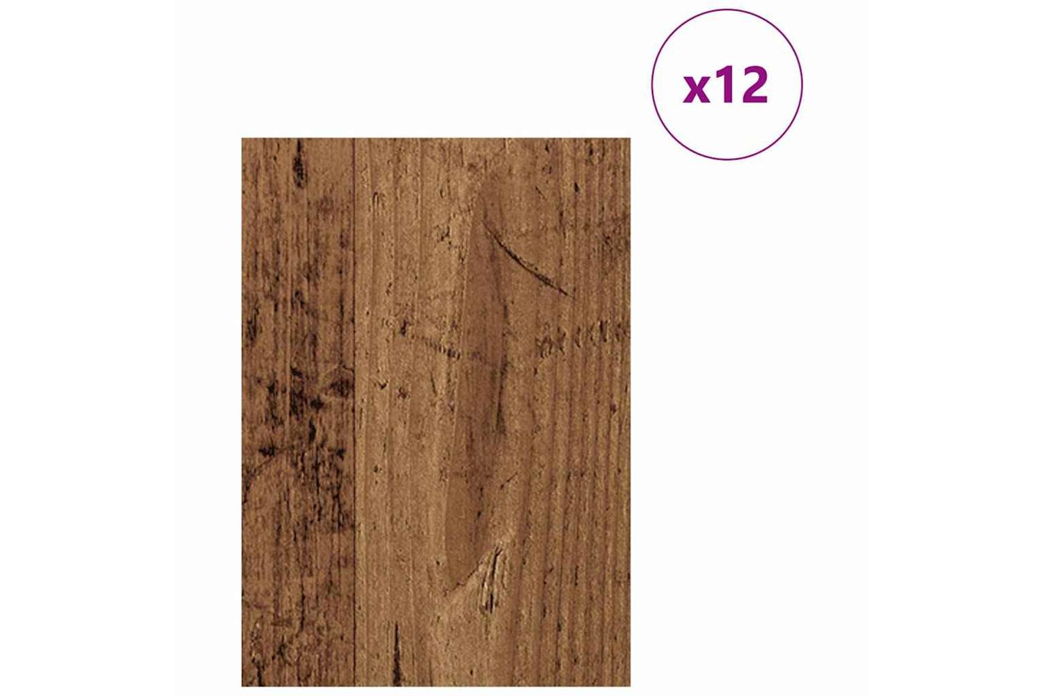 Vidaxl Decor Panels 12 Pcs Old Wood 21 X 30 X 027 Cm Engineered Wood-3