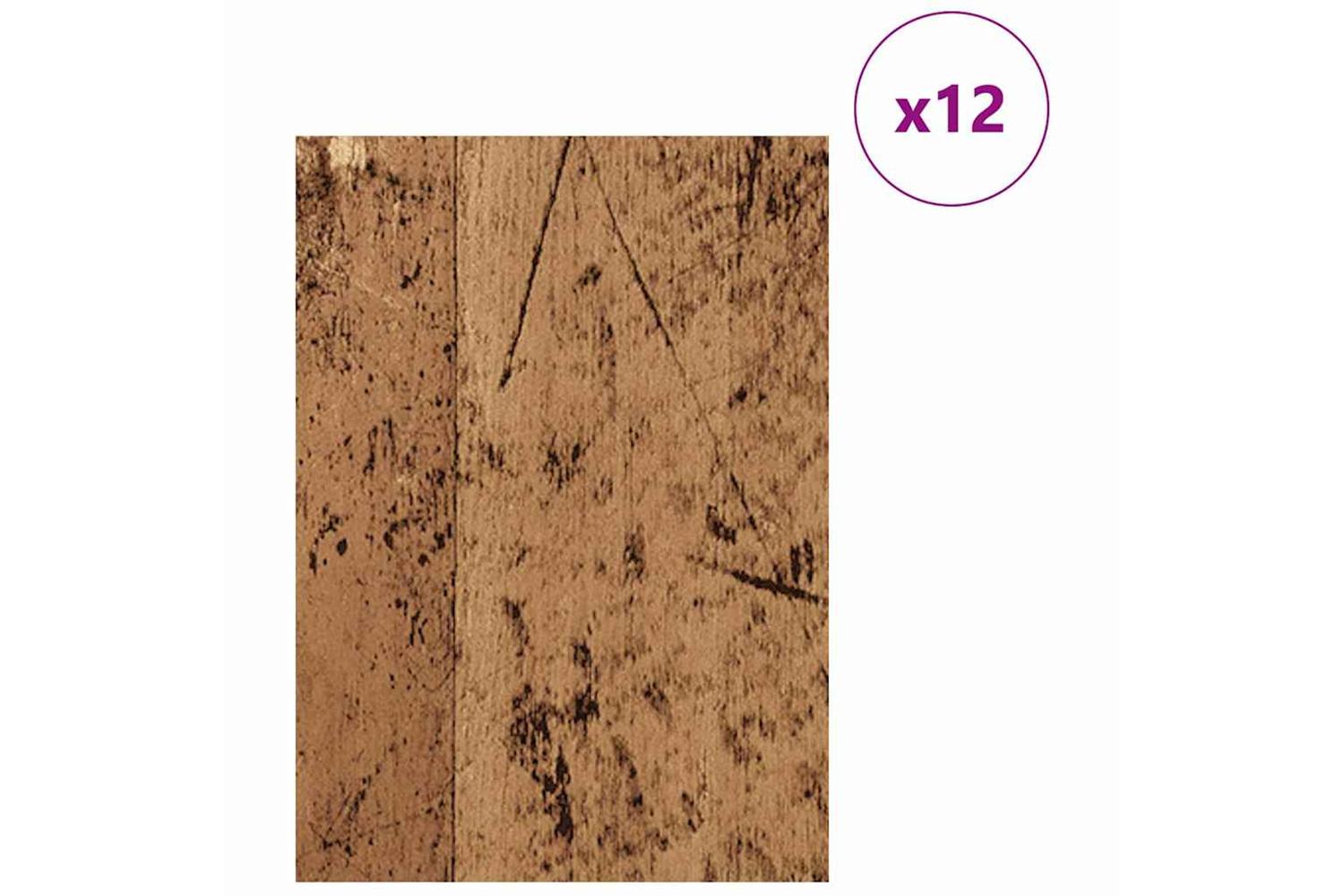 Vidaxl Decor Panels 12 Pcs Old Wood 30 X 42 X 027 Cm Engineered Wood-3