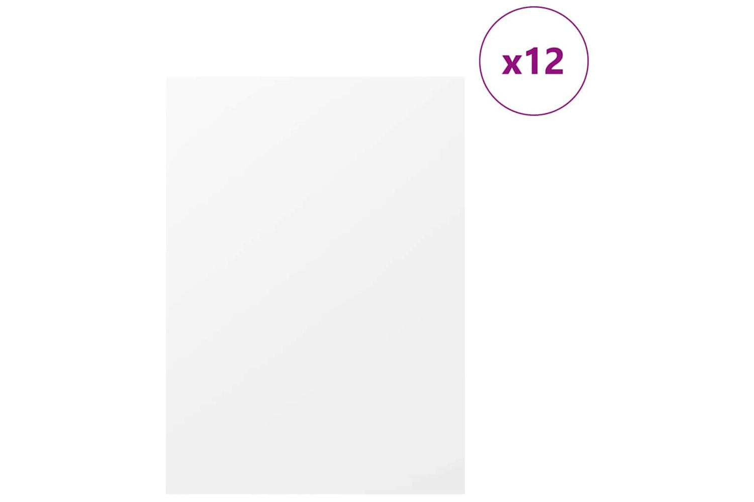 Vidaxl Decor Panels 12 Pcs White 30 X 42 X 027 Cm Engineered Wood-3