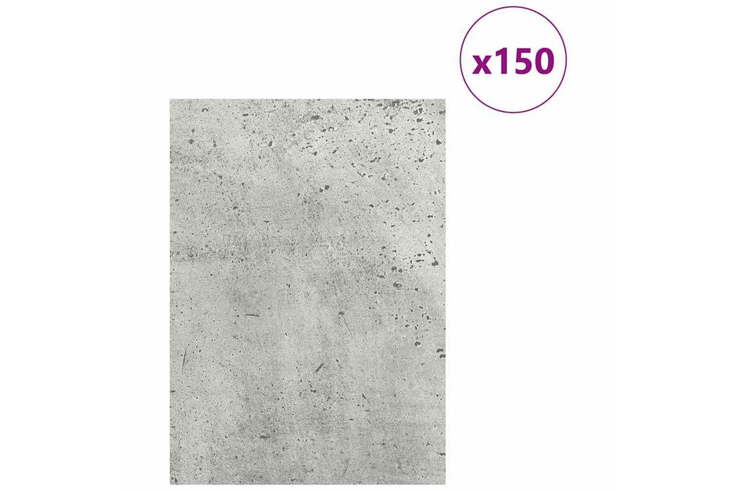 Vidaxl Decor Panels 150 Pcs Concrete Grey 15 X 21 X 027 Cm-3