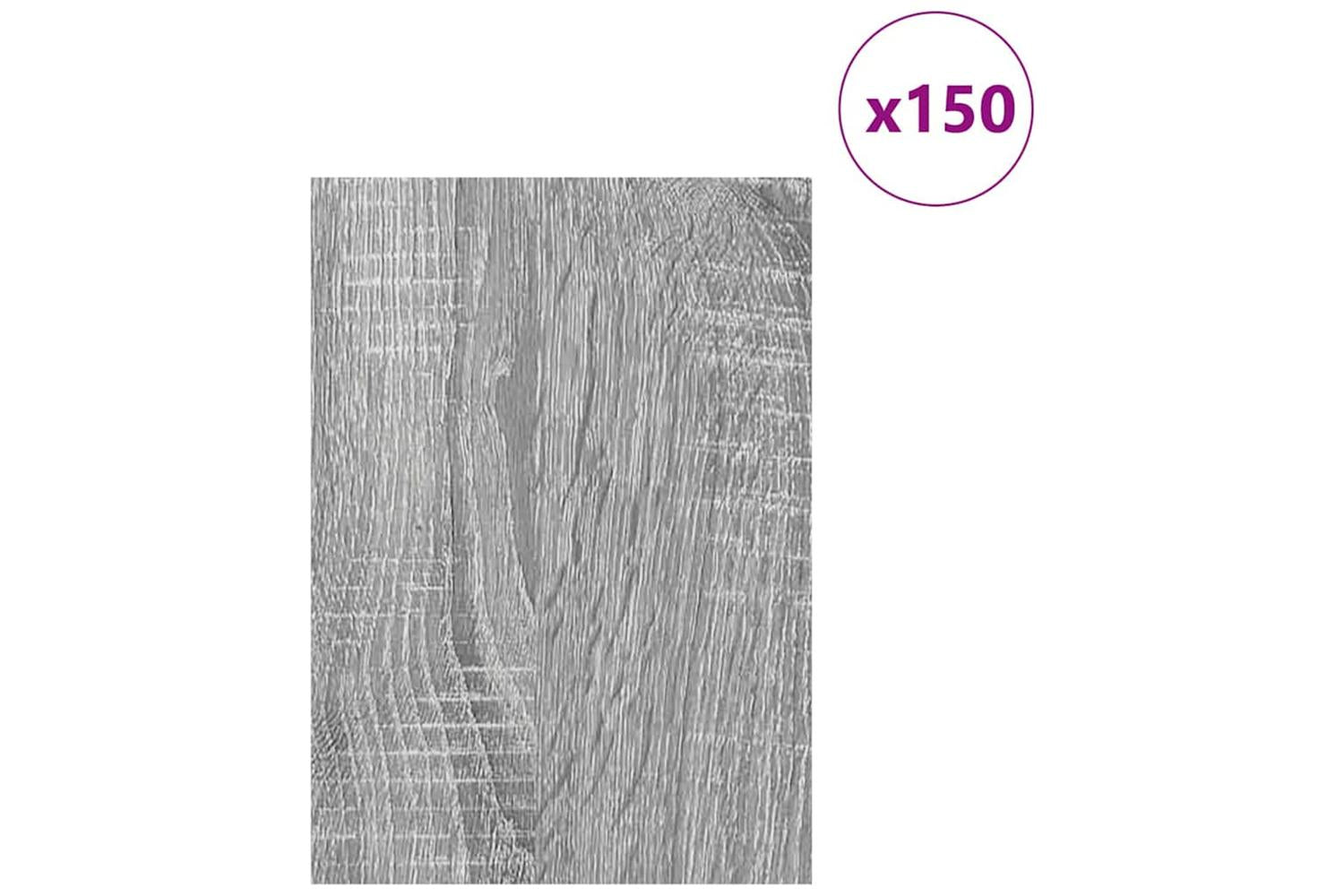 Vidaxl Decor Panels 150 Pcs Grey Sonoma 21 X 30 X 027 Cm-3