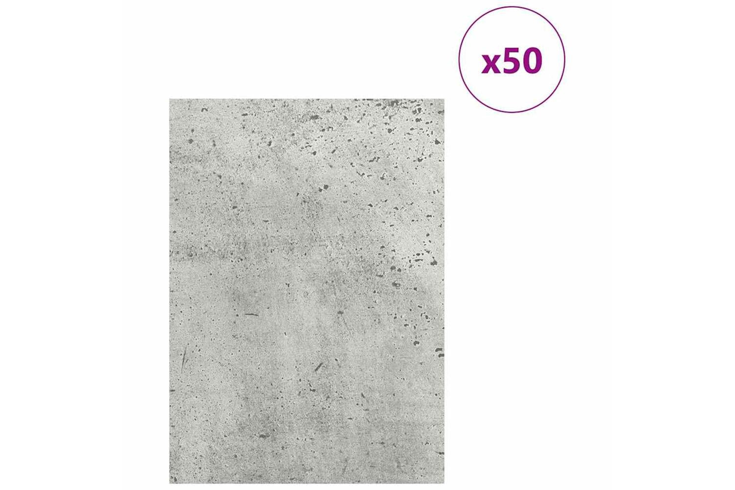 Vidaxl Decor Panels 50 Pcs Concrete Grey 15 X 21 X 027 Cm-3