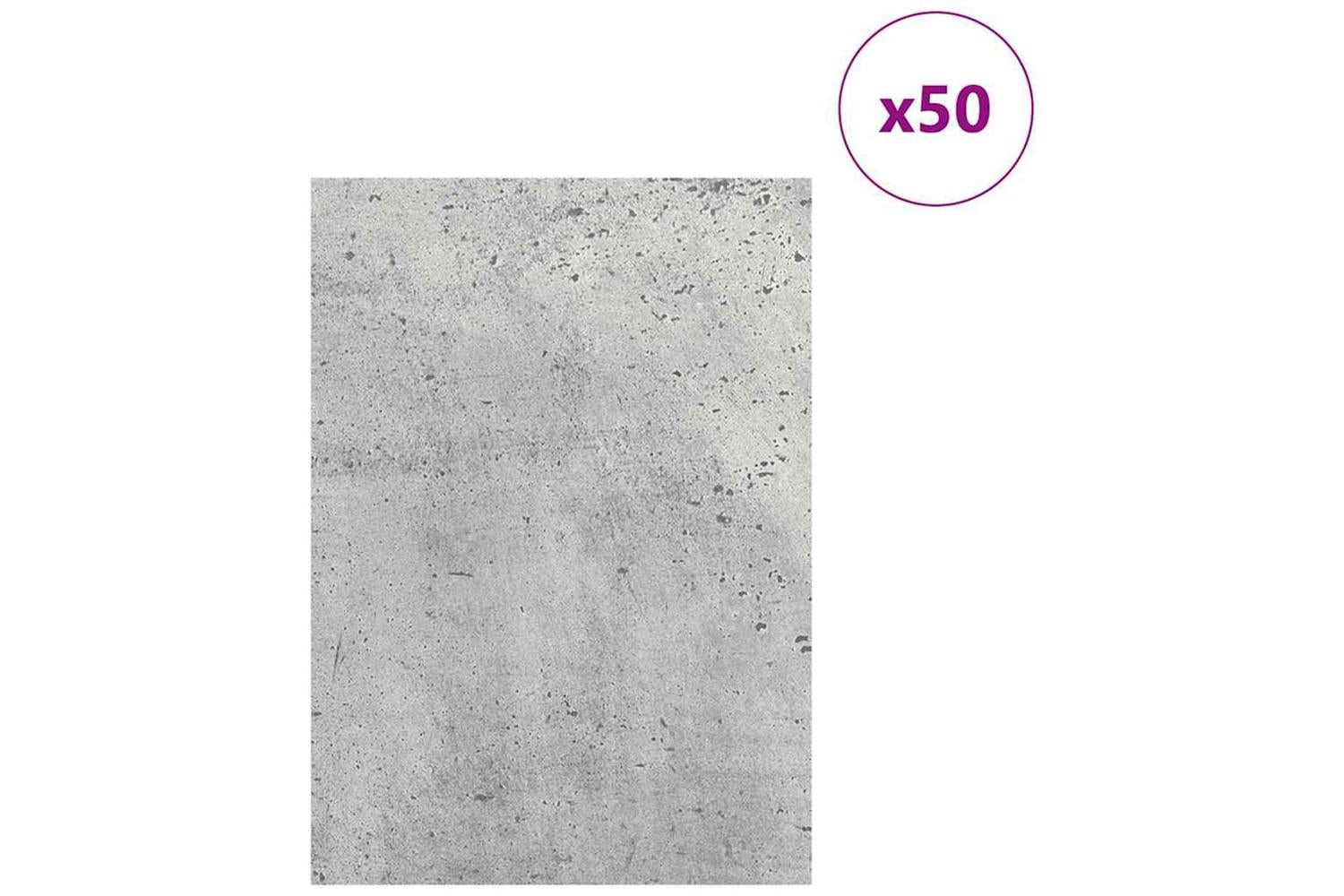 Vidaxl Decor Panels 50 Pcs Concrete Grey 21 X 30 X 027 Cm-3
