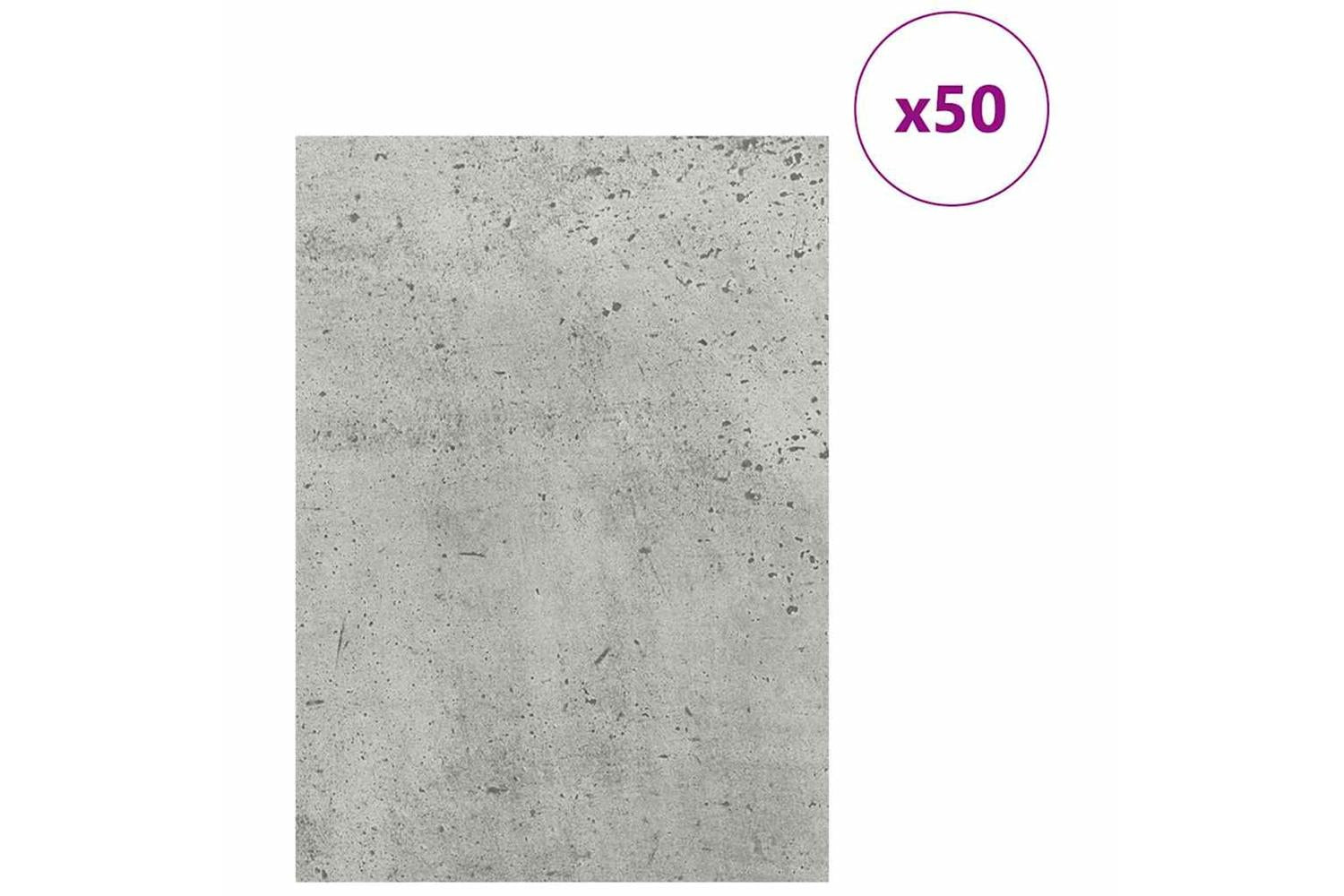 Vidaxl Decor Panels 50 Pcs Concrete Grey 30 X 42 X 027 Cm-3
