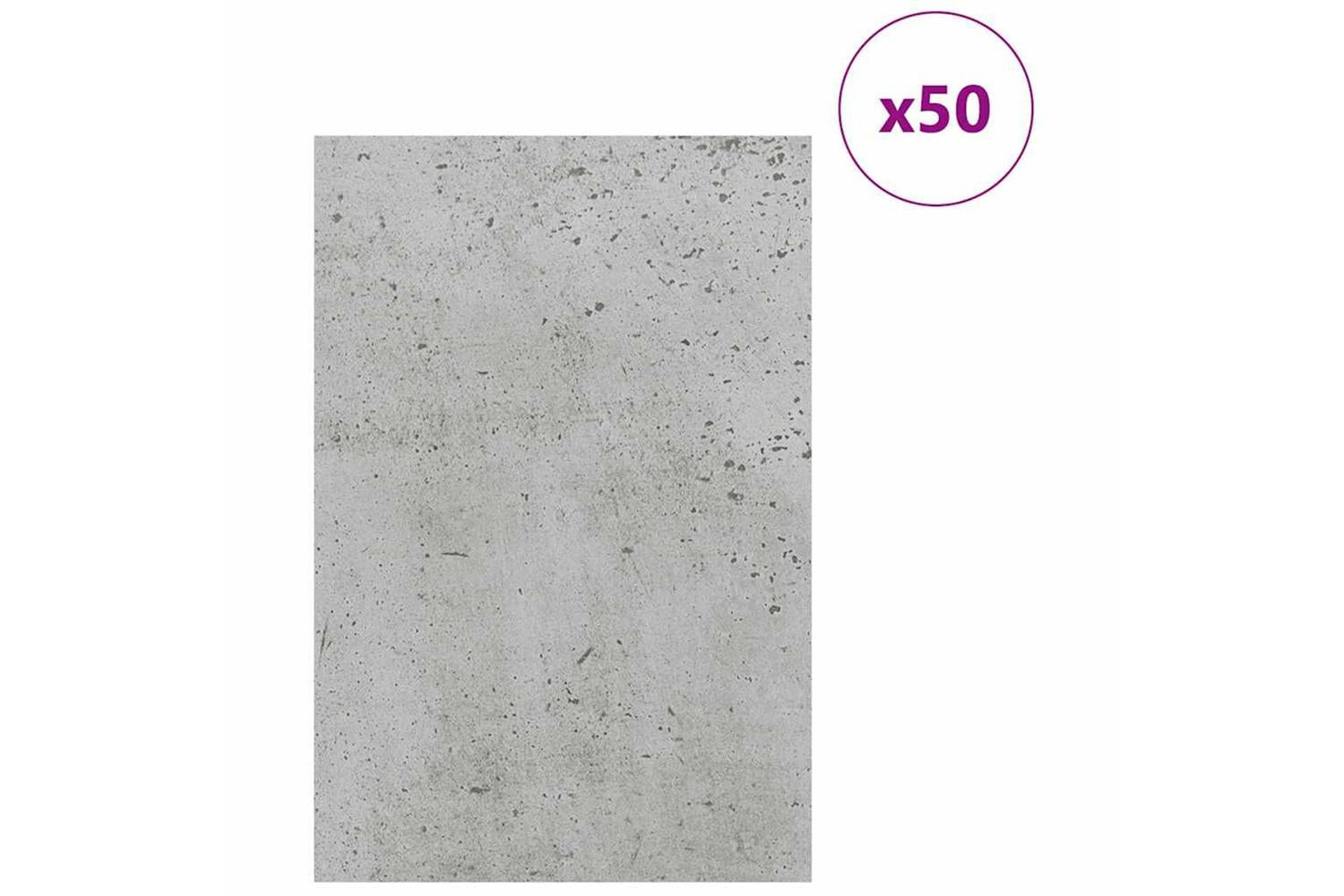 Vidaxl Decor Panels 50 Pcs Concrete Grey 40 X 60 X 027 Cm-3