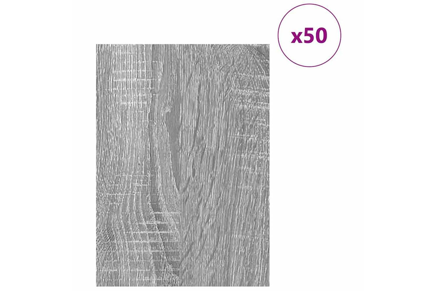 Vidaxl Decor Panels 50 Pcs Grey Sonoma 30 X 42 X 027 Cm-3