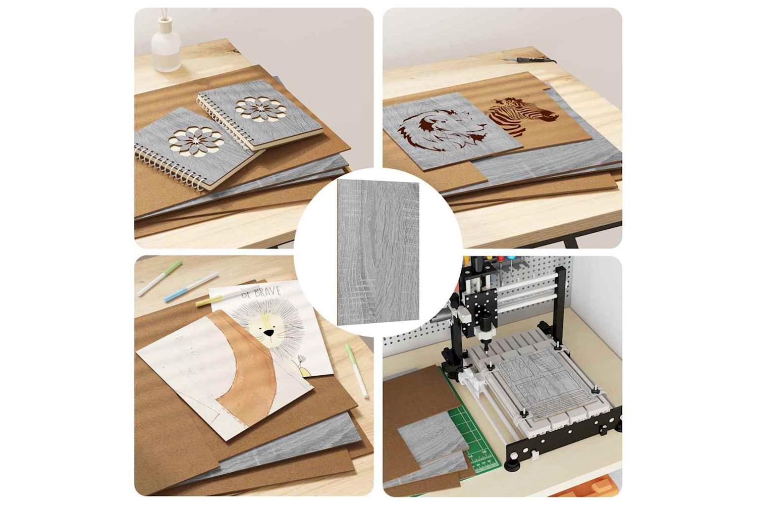 Vidaxl Decor Panels 50 Pcs Grey Sonoma 30 X 42 X 027 Cm-7
