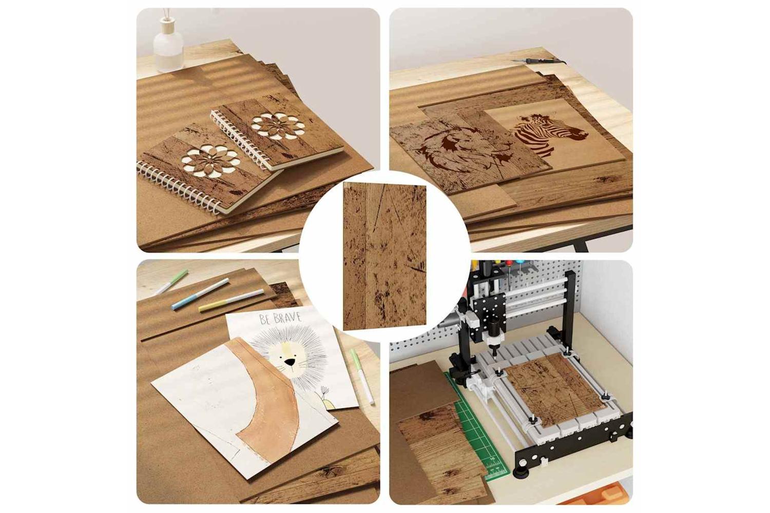 Vidaxl Decor Panels 50 Pcs Old Wood 40 X 60 X 027 Cm Engineered Wood-7