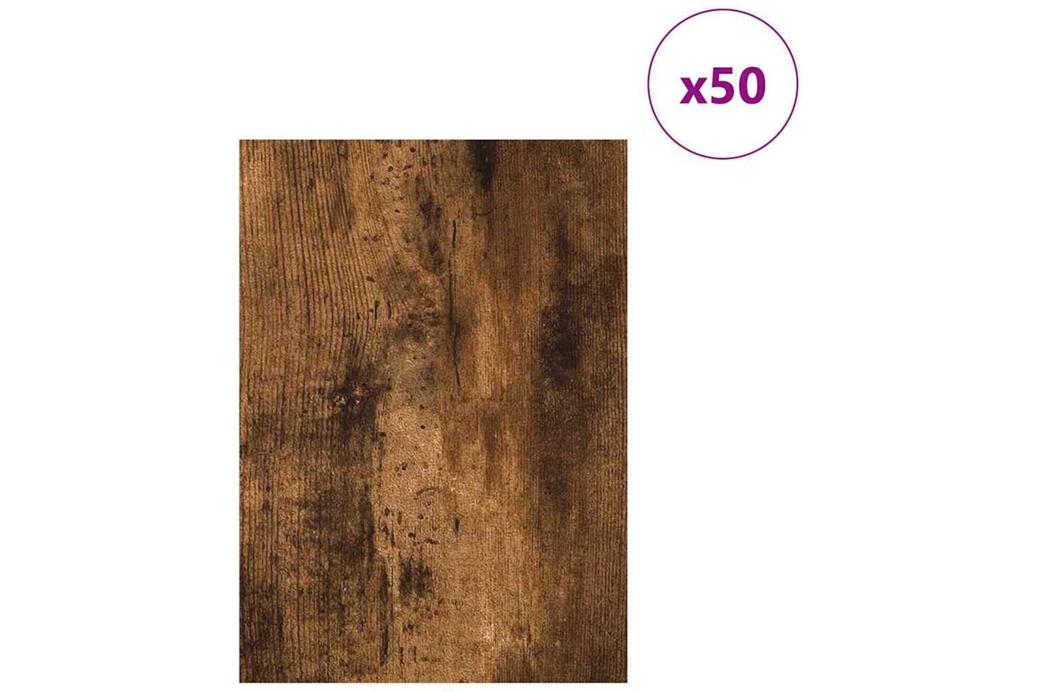 Vidaxl Decor Panels 50 Pcs Smoked Oak 15 X 21 X 027 Cm-3