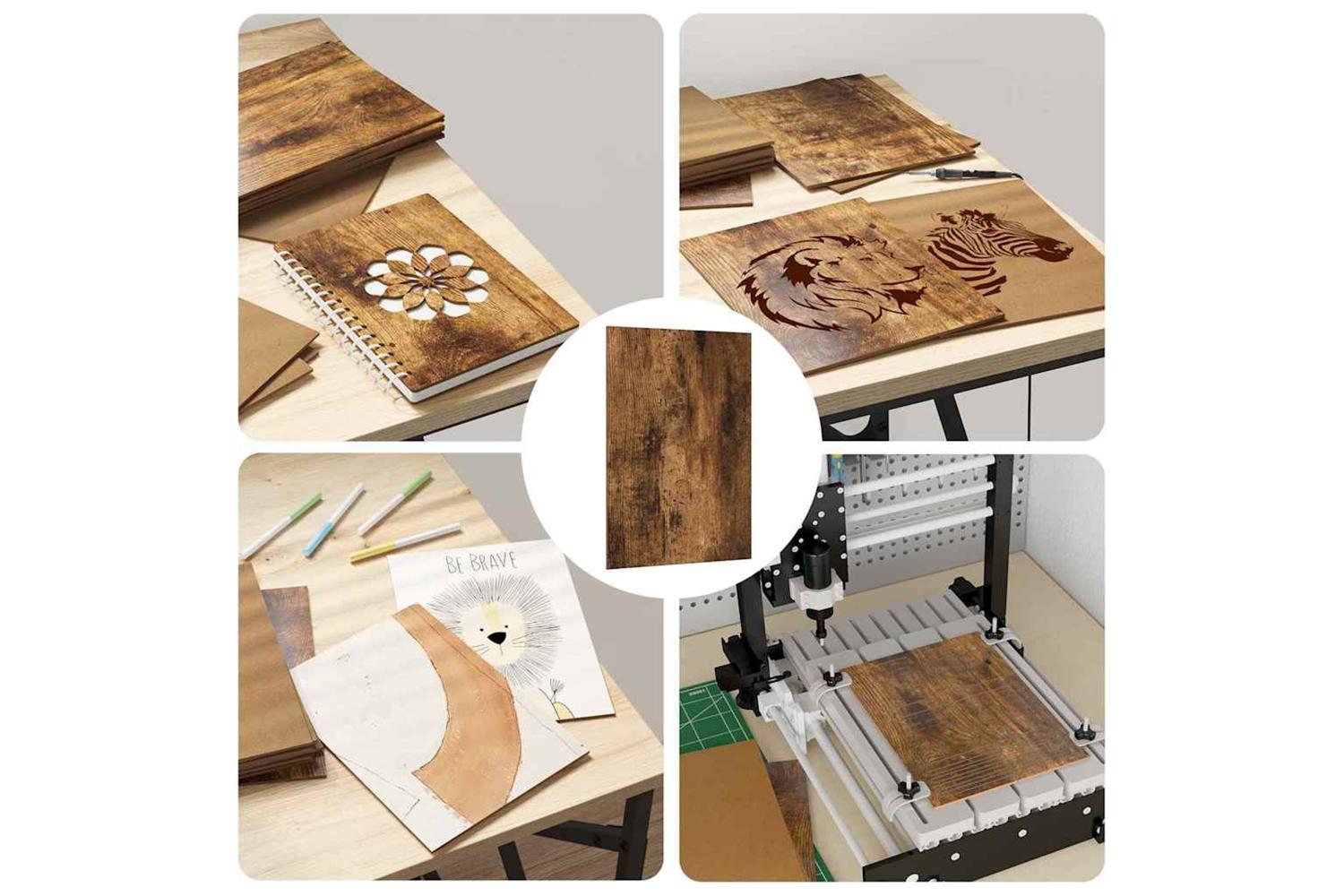 Vidaxl Decor Panels 50 Pcs Smoked Oak 15 X 21 X 027 Cm-7