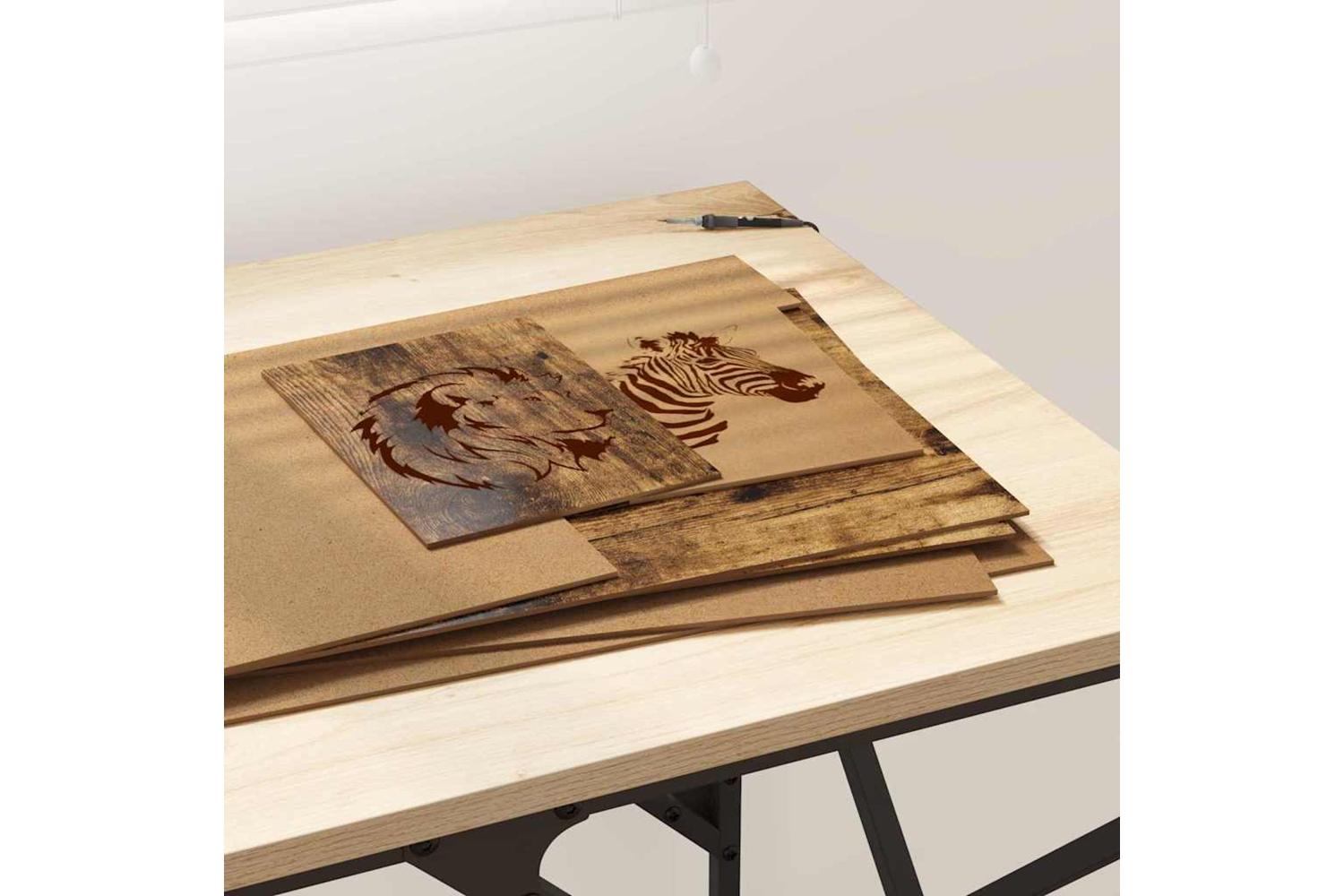 Vidaxl Decor Panels 50 Pcs Smoked Oak 30 X 42 X 027 Cm-4