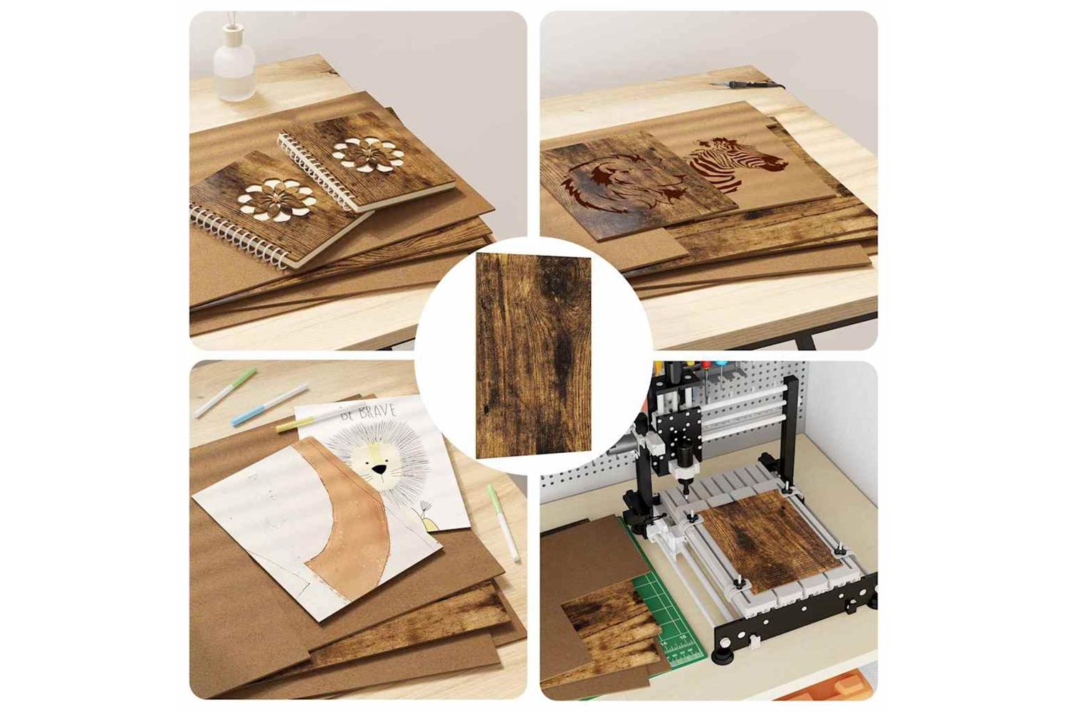 Vidaxl Decor Panels 50 Pcs Smoked Oak 30 X 42 X 027 Cm-7