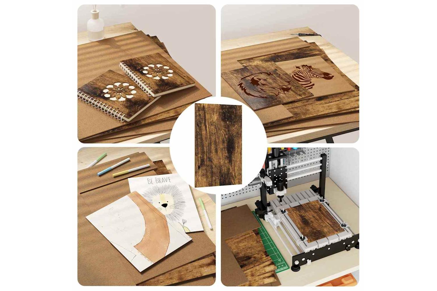 Vidaxl Decor Panels 50 Pcs Smoked Oak 40 X 60 X 027 Cm-7