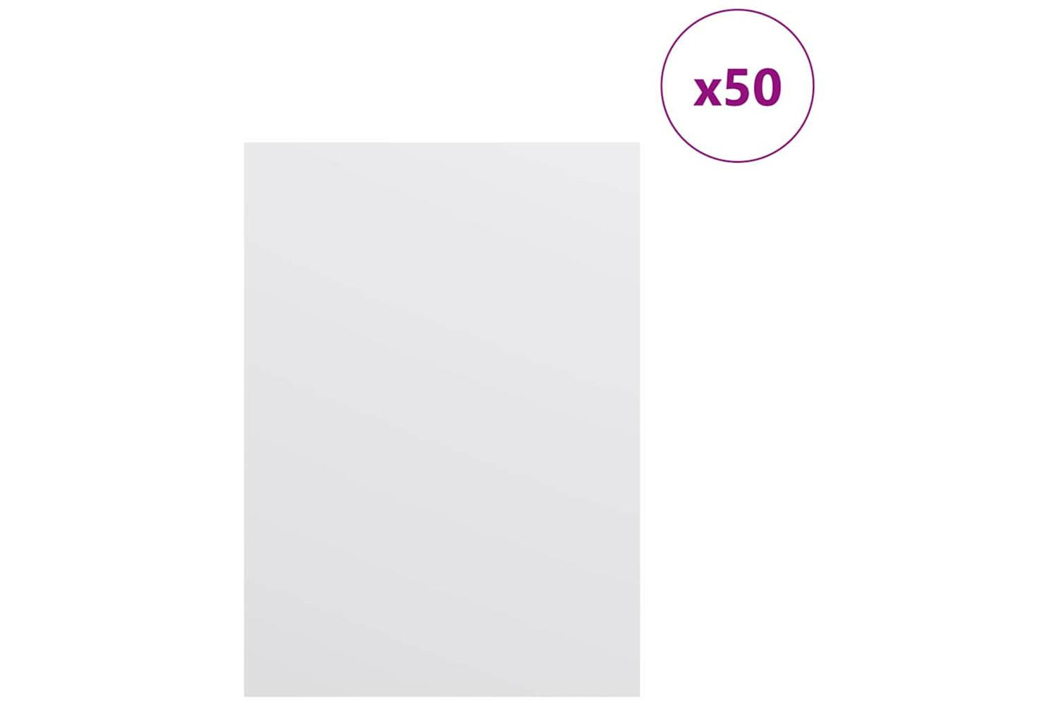 Vidaxl Decor Panels 50 Pcs White 15 X 21 X 027 Cm Engineered Wood-3