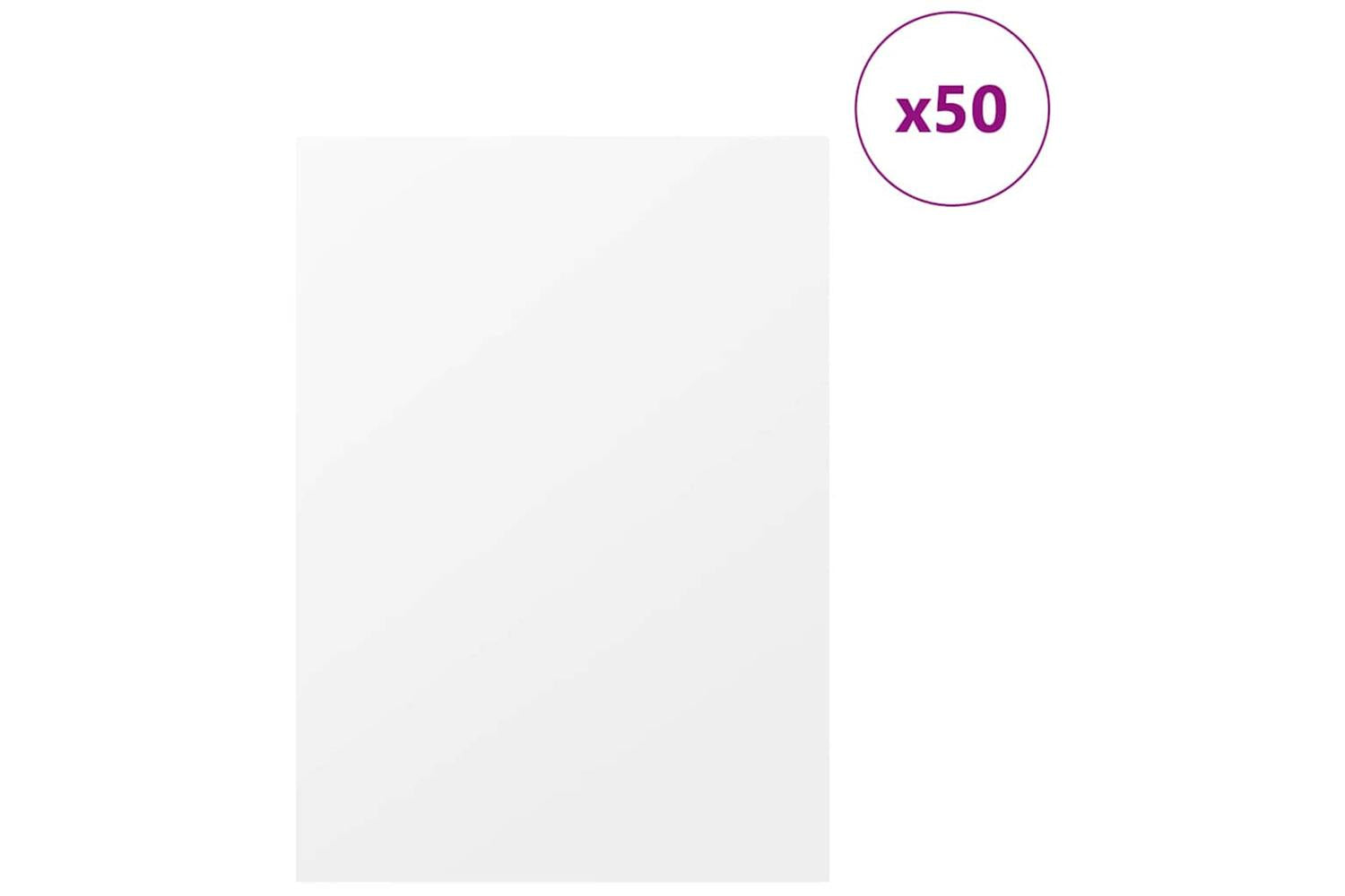 Vidaxl Decor Panels 50 Pcs White 30 X 42 X 027 Cm Engineered Wood-3