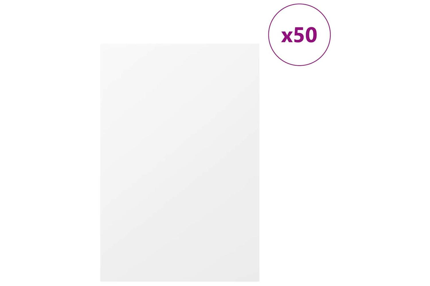 Vidaxl Decor Panels 50 Pcs White 40 X 60 X 027 Cm Engineered Wood-3