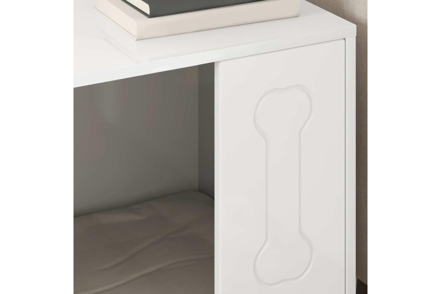 Vidaxl Dog House Gloss White 44 X 42 X 49 Cm Engineered Wood-4