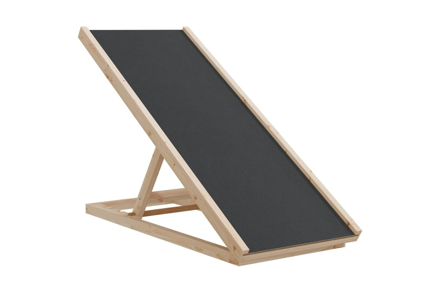 Vidaxl Dog Ramp Grey 100x40 Cm Solid Wood Fir-2