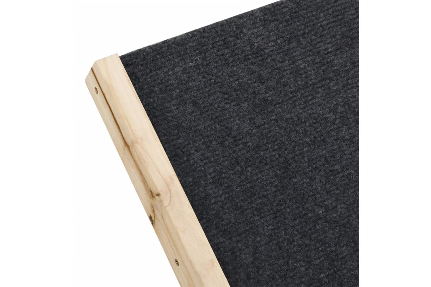 Vidaxl Dog Ramp Grey 100x40 Cm Solid Wood Fir-8
