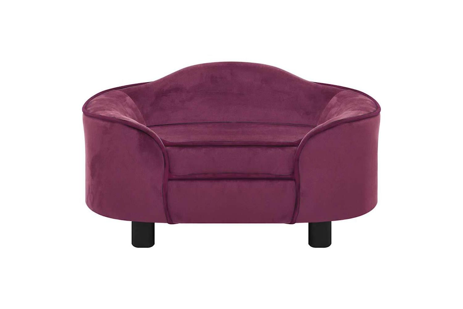 Vidaxl Dog Sofa Burgundy 67x47x36 Cm Plush-3
