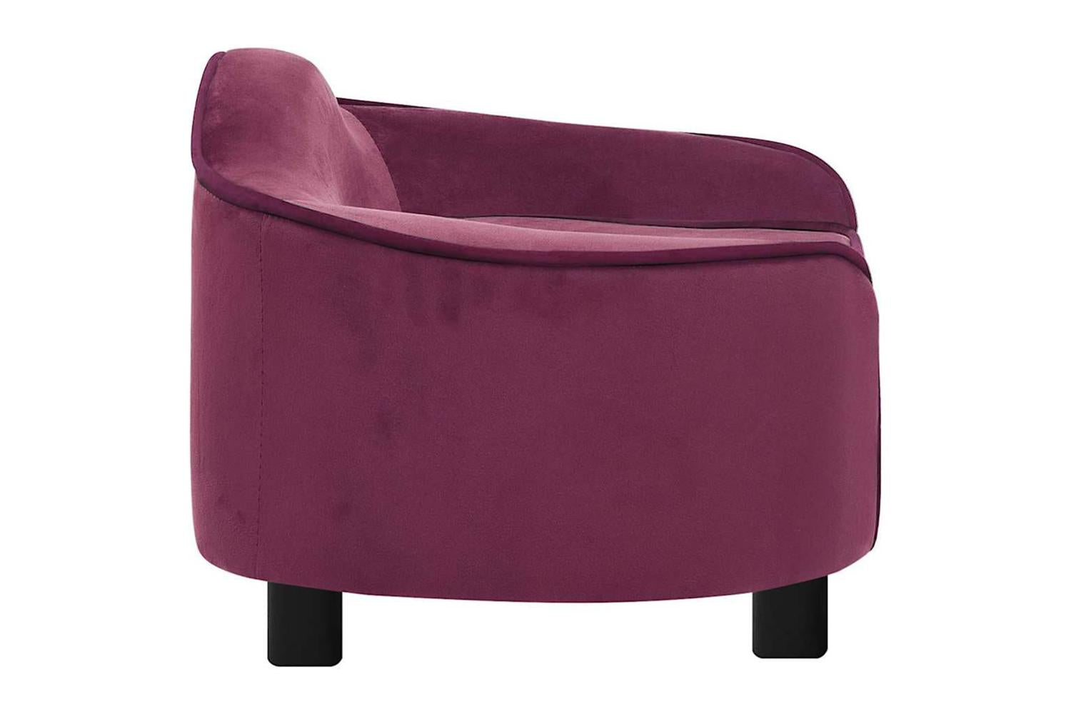 Vidaxl Dog Sofa Burgundy 67x47x36 Cm Plush-5