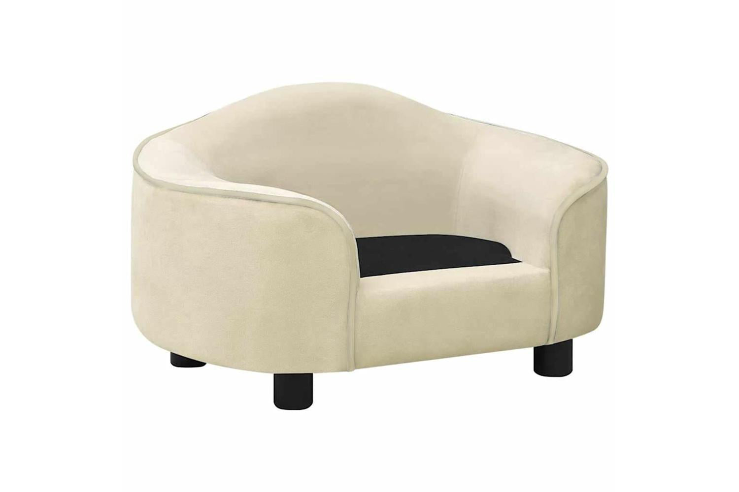 Vidaxl Dog Sofa Cream 67x47x36 Cm Plush-2