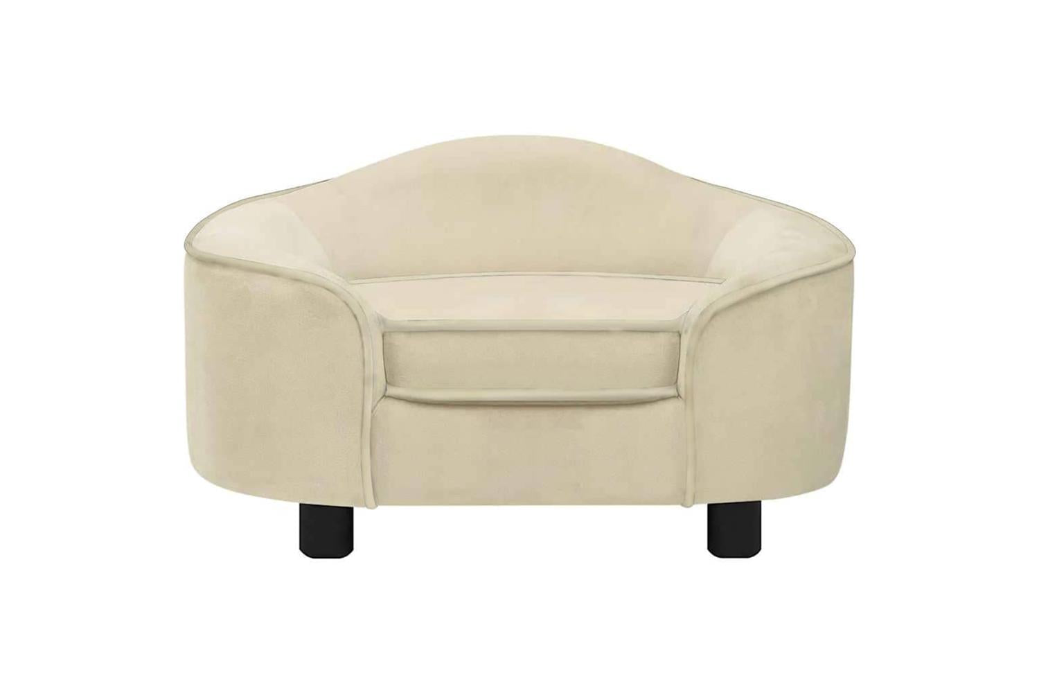 Vidaxl Dog Sofa Cream 67x47x36 Cm Plush-3
