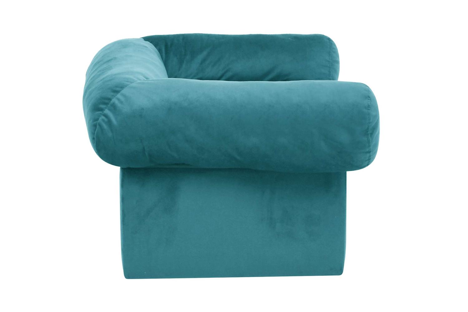 Vidaxl Dog Sofa With Storage Turquoise 75 X 50 X 38cm Plush-5