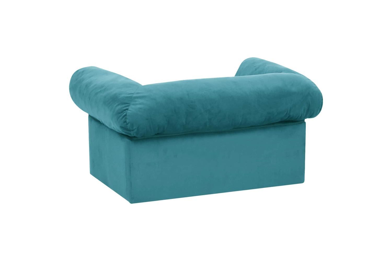 Vidaxl Dog Sofa With Storage Turquoise 75 X 50 X 38cm Plush-6