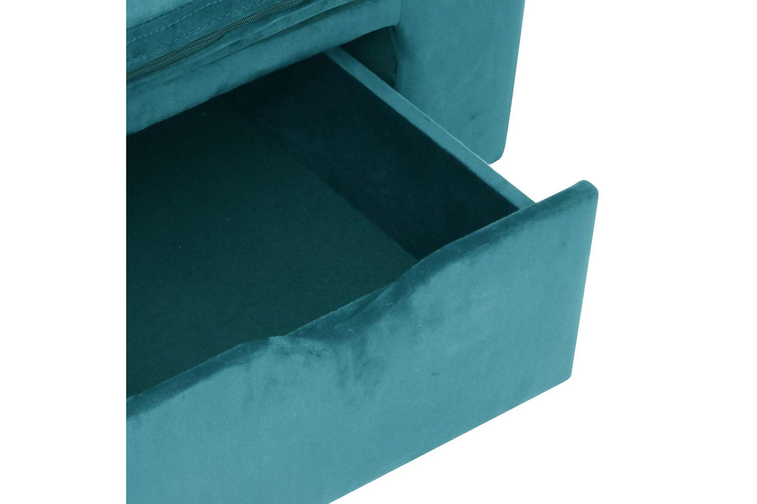 Vidaxl Dog Sofa With Storage Turquoise 75 X 50 X 38cm Plush-7