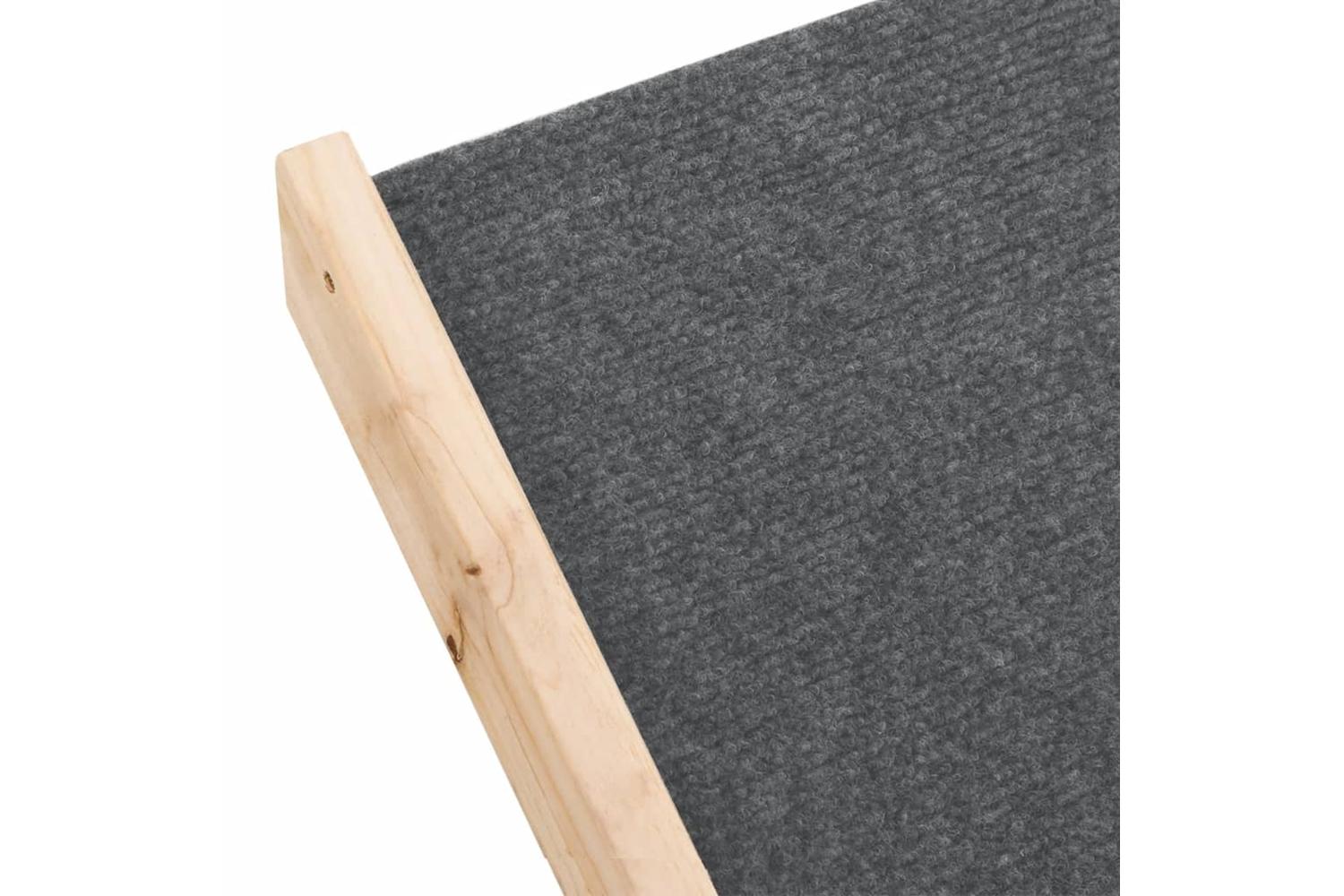 Vidaxl Dog Stair Grey 105x47 Cm Solid Wood Fir-8