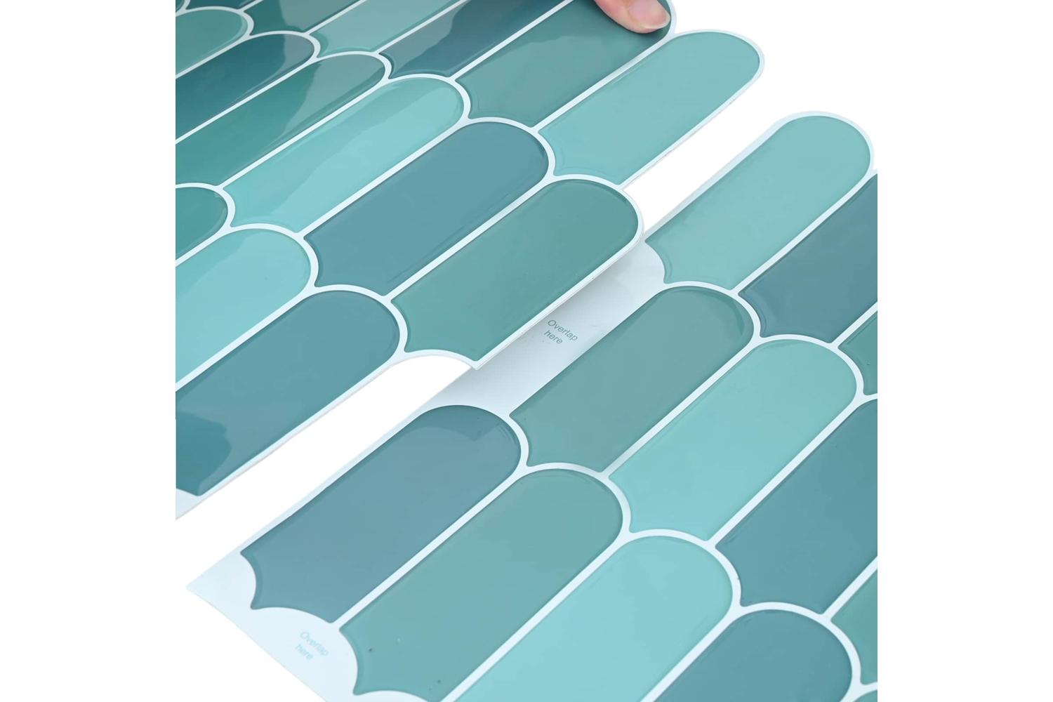 Vidaxl Feather Tile 10 Pcs Blue 30 X 30 Cm Polyurethane And Pet-7