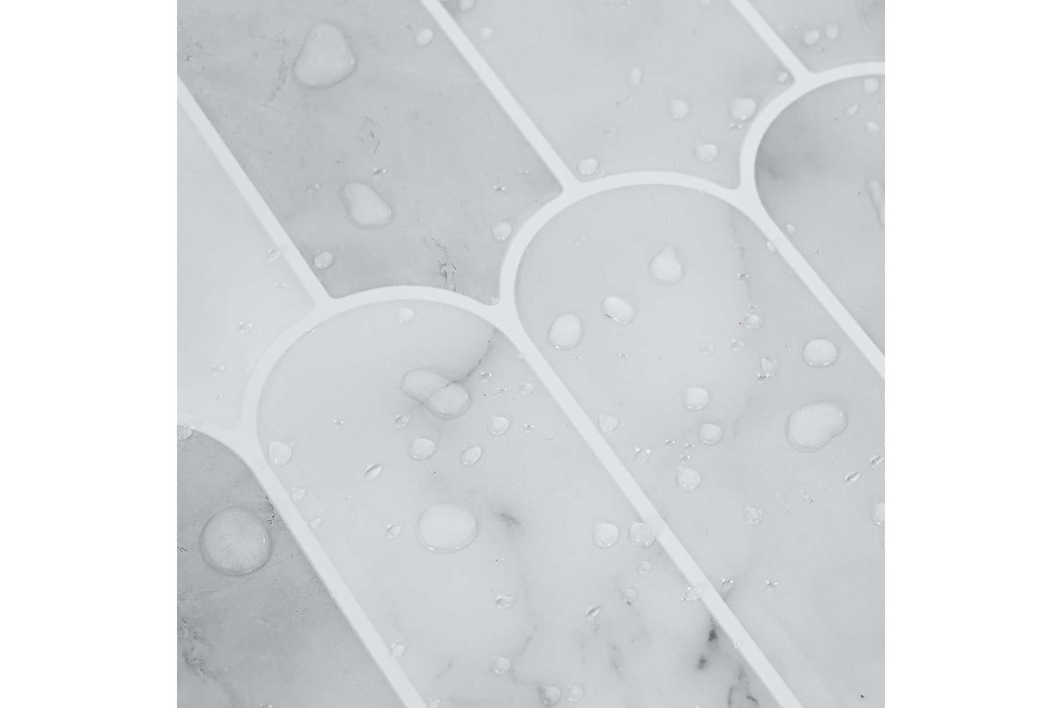 Vidaxl Feather Tile 10 Pcs Grey Marble 30 X 30 Cm Polyurethane And Pet-8