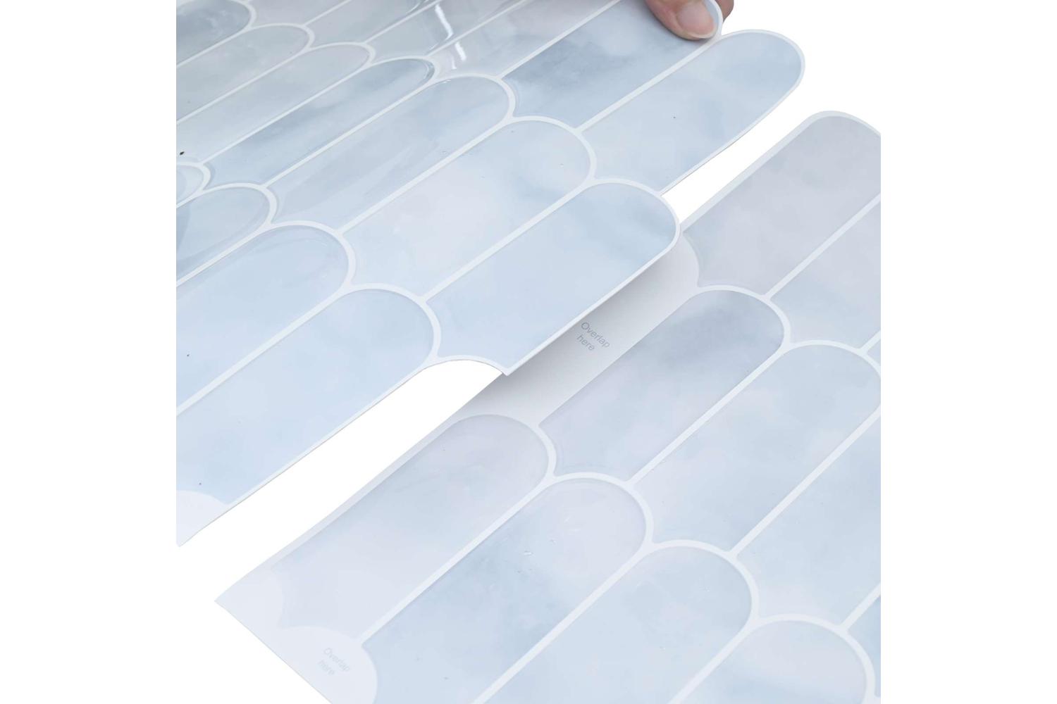Vidaxl Feather Tile 10 Pcs Light Blue 30 X 30 Cm Polyurethane And Pet-7