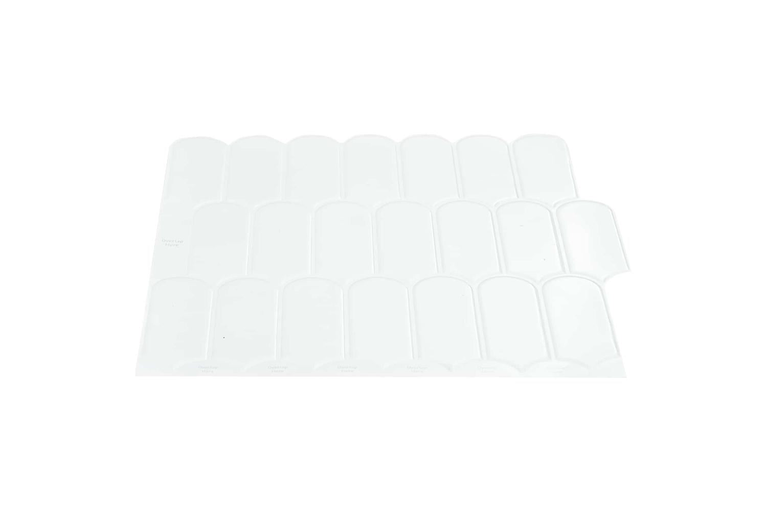 Vidaxl Feather Tile 10 Pcs White 30 X 30 Cm Polyurethane And Pet-3