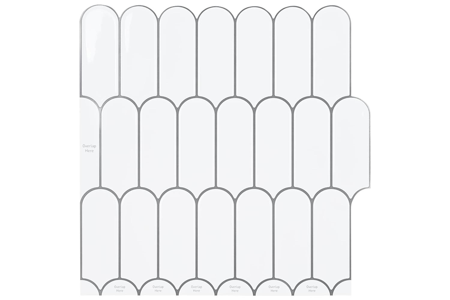 Vidaxl Feather Tile 10 Pcs White Grey 30 X 30 Cm Polyurethane And Pet