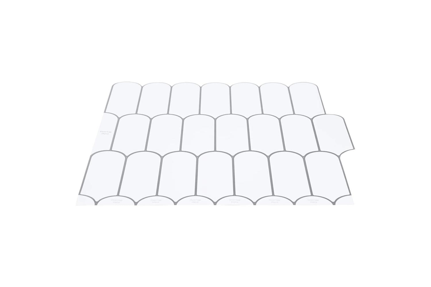 Vidaxl Feather Tile 10 Pcs White Grey 30 X 30 Cm Polyurethane And Pet-3
