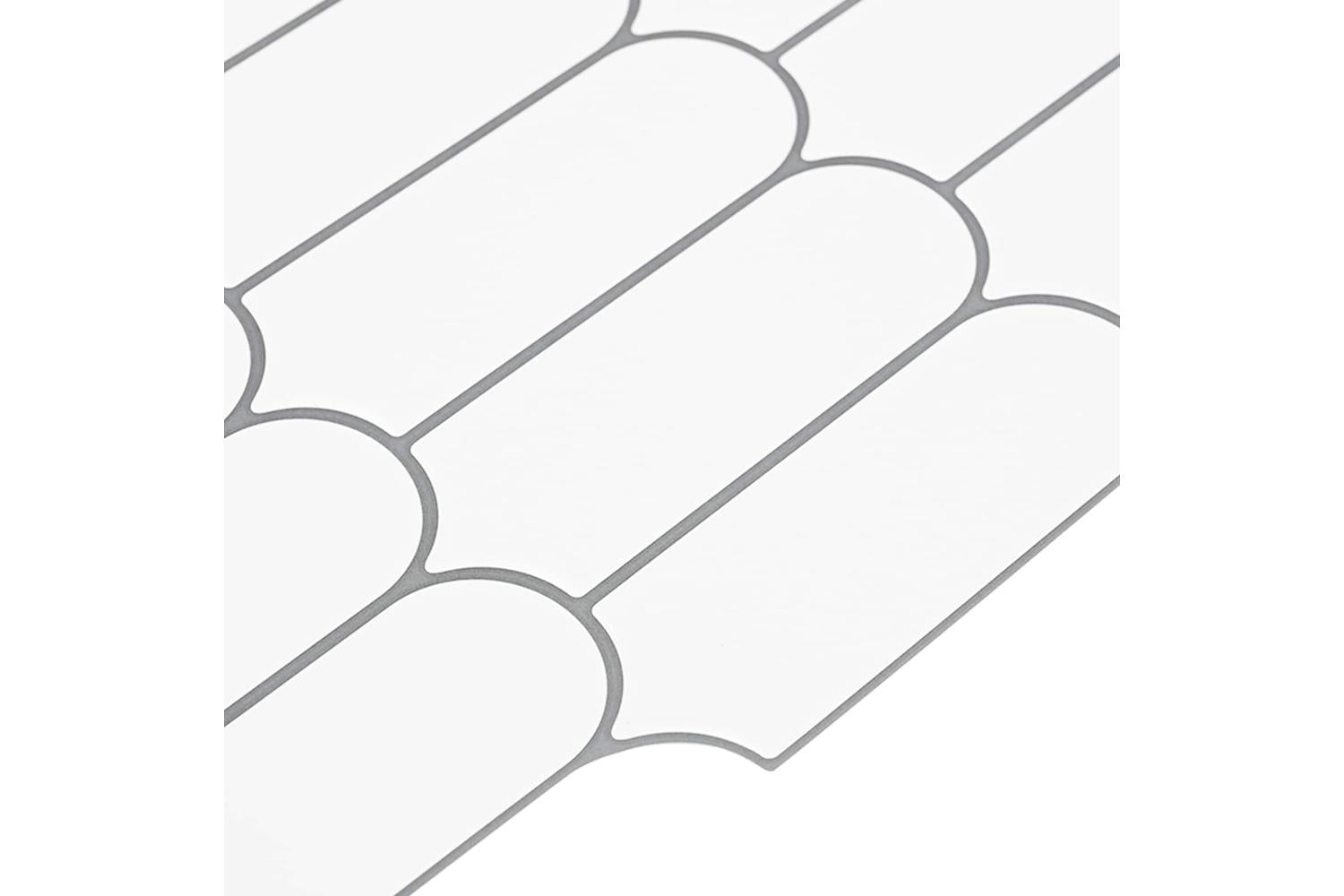Vidaxl Feather Tile 10 Pcs White Grey 30 X 30 Cm Polyurethane And Pet-4