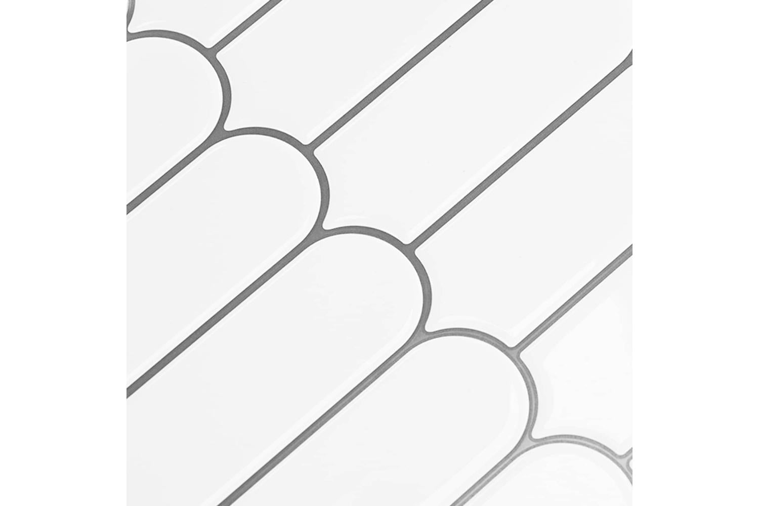 Vidaxl Feather Tile 10 Pcs White Grey 30 X 30 Cm Polyurethane And Pet-9
