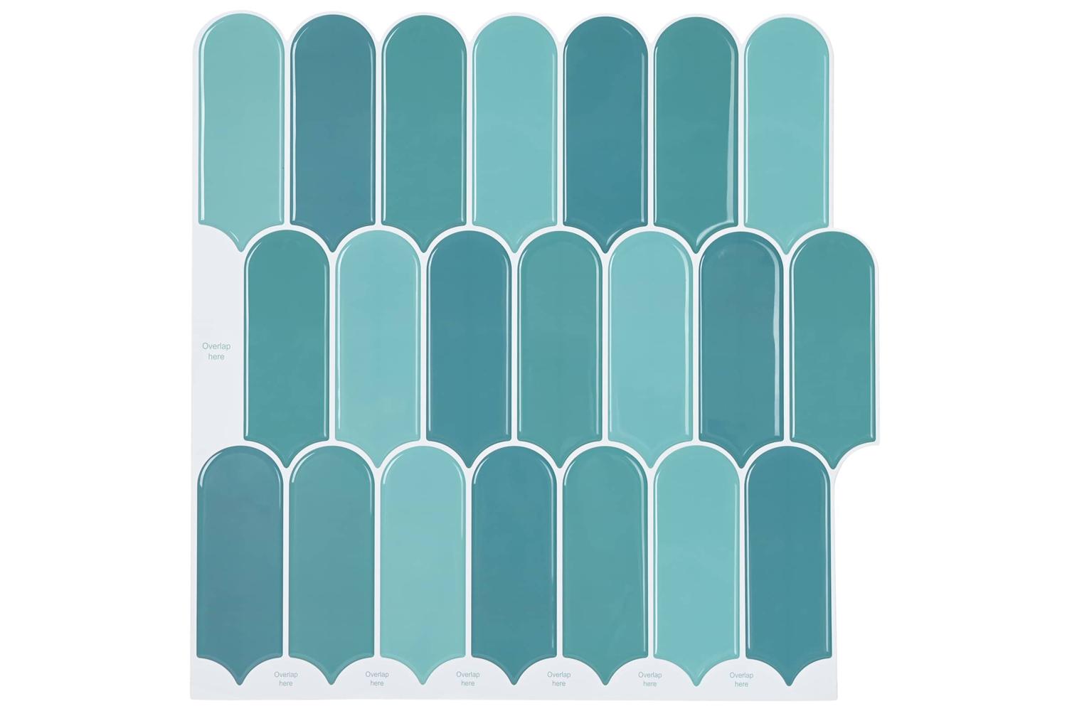 Vidaxl Feather Tile 20 Pcs Blue 30 X 30 Cm Polyurethane And Pet