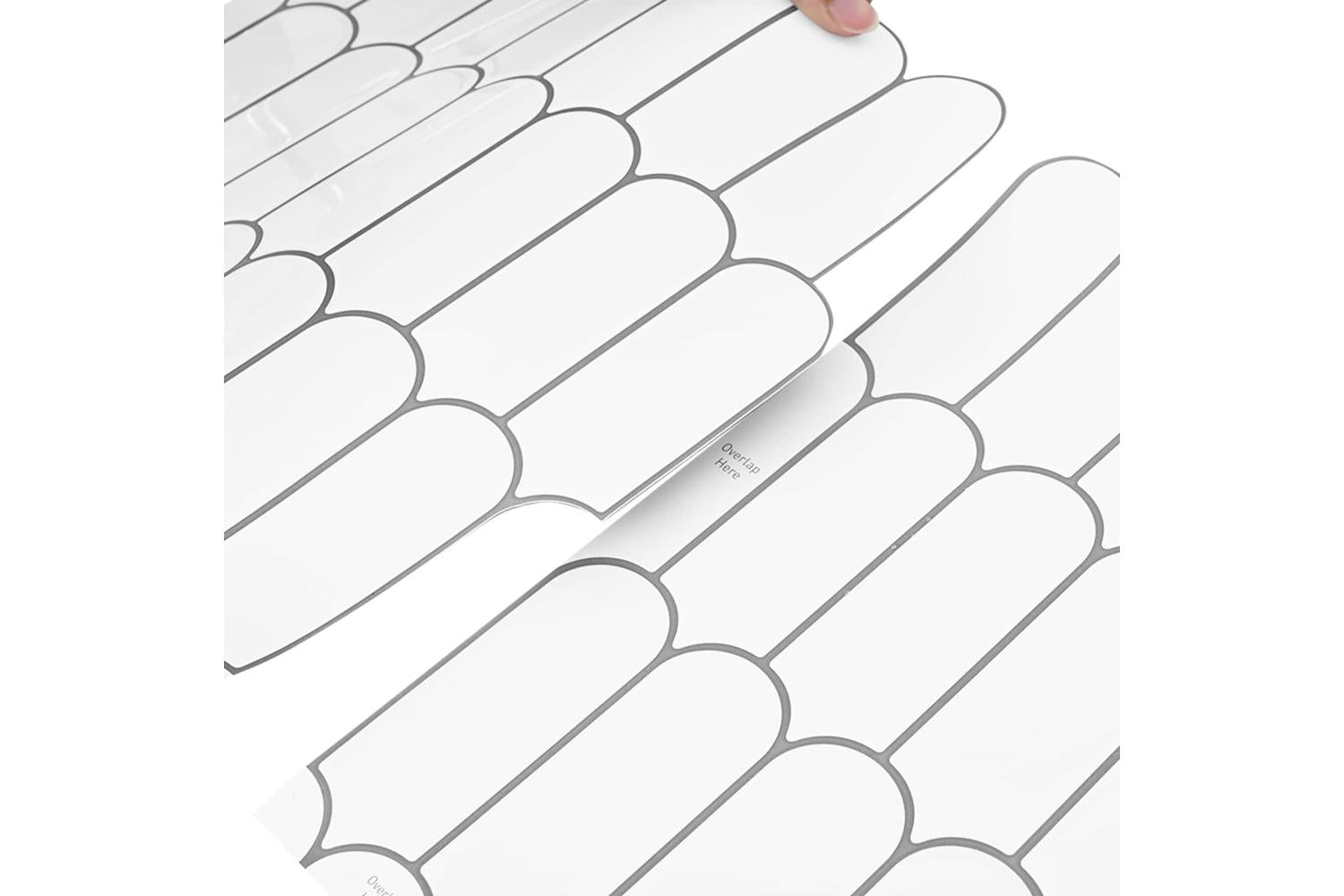 Vidaxl Feather Tile 20 Pcs White Grey 30 X 30 Cm Polyurethane And Pet-7