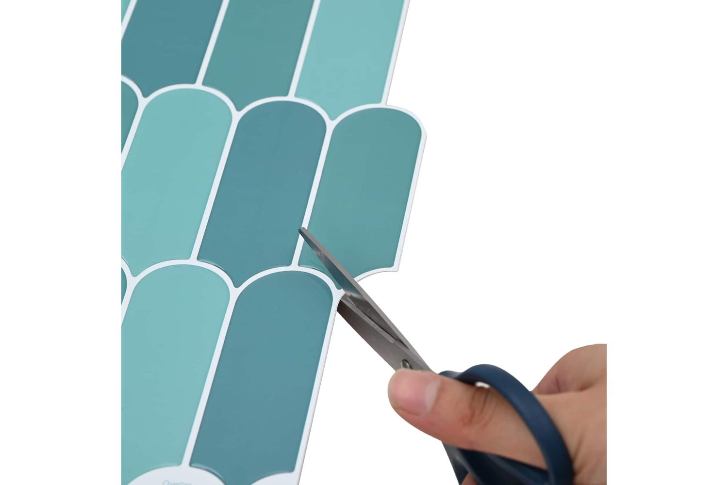 Vidaxl Feather Tile 50 Pcs Blue 30 X 30 Cm Polyurethane And Pet-5