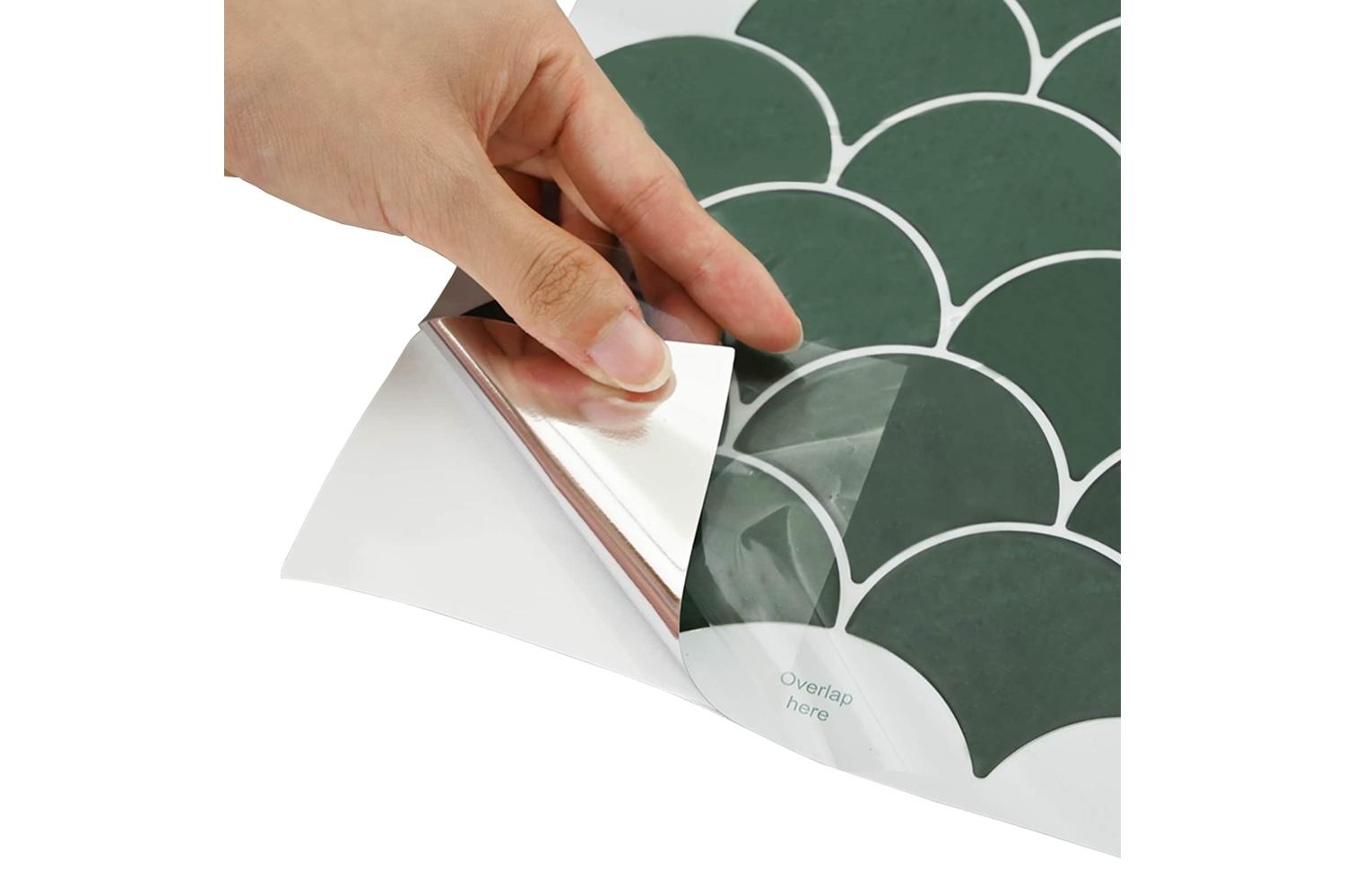 Vidaxl Fish Scale Tile 10 Pcs Dark Green 30 X 30 Cm-6