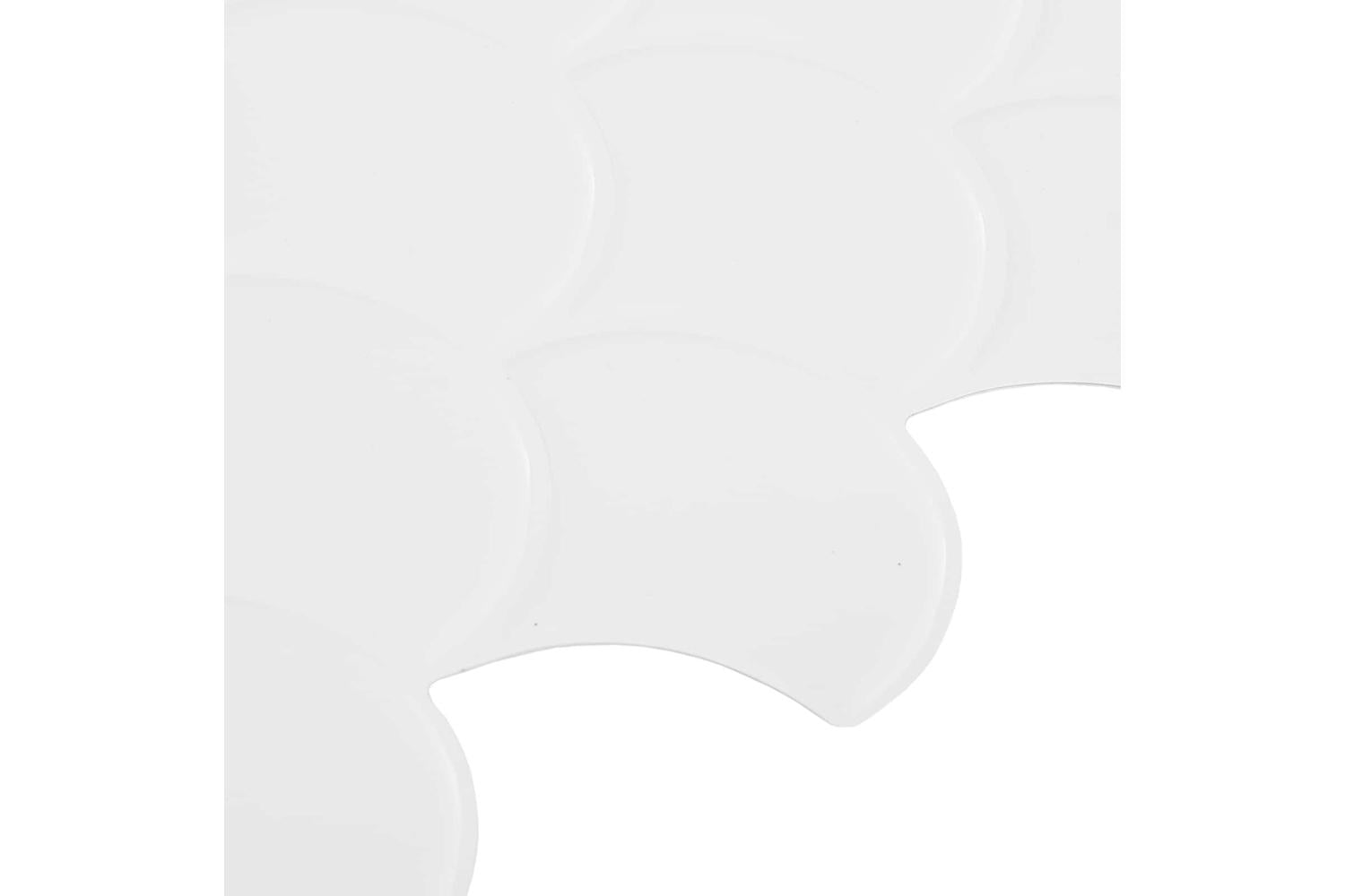 Vidaxl Fish Scale Tile 10 Pcs White 30 X 30 Cm Polyurethane And Pet-4