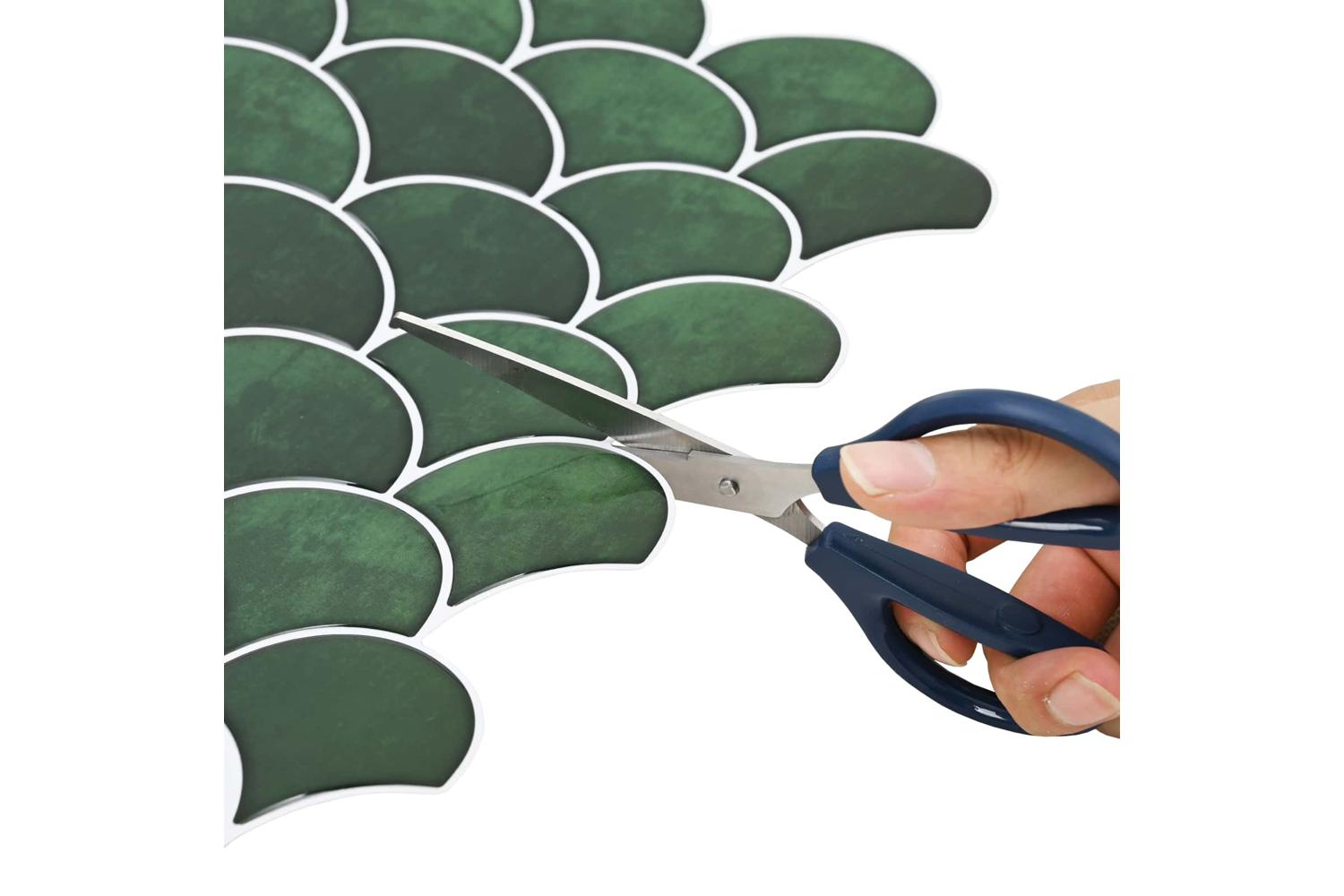 Vidaxl Fish Scale Tile 50 Pcs Dark Green 30 X 30 Cm-5