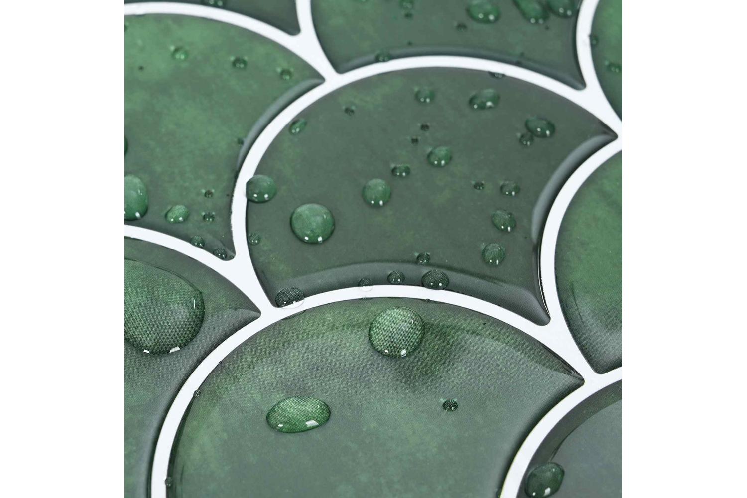 Vidaxl Fish Scale Tile 50 Pcs Dark Green 30 X 30 Cm-8