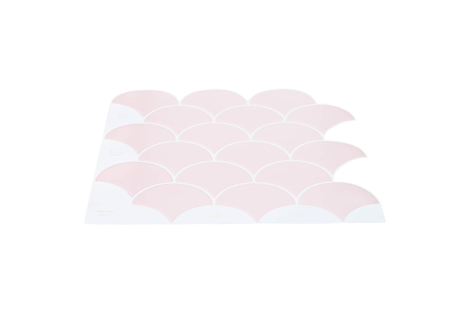 Vidaxl Fish Scale Tile 50 Pcs Light Pink 30 X 30 Cm-3